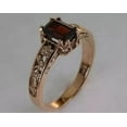 thumbnail image 4 of 2.20CT Emerald Cut Simulated Red Garnet Women's Engagement Gift Ring 14k Yellow Gold Plated, 4 of 4