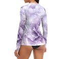 thumbnail image 5 of joogoo Womens UPF 50+ Rash Guard Peonies Floral Long Sleeve UV Protection Sun Shirts Tops S, 5 of 7