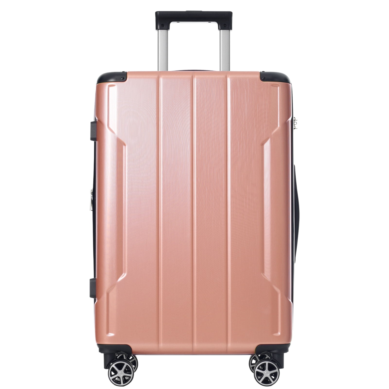 zyoiszvq Medium Checked Luggage 24 Inch,Expandable Hardside Luggage with Spinner Wheels & TSA Lock,ABS Lightweight Travel Luggage