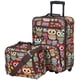 thumbnail image 1 of Set de equipaje Rockland Fashion Softside con forma de búho vertical y expandible, 1 of 6