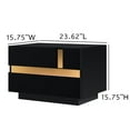 thumbnail image 3 of Hommpa LED Nightstand Modern Bedside Table with 2 Drawers Black Wood Led Night Stand Table for Bedroom, 3 of 10