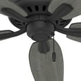 thumbnail image 3 of Hunter 52 inch Indoor Ceiling Fan No Light with Pull Chain - Black Ceiling Fan without Light, Standard Mount, 5 Blades, For Bedroom, Living Room, or Kitchen, Quiet - Newsome 52397, Matte Black, 3 of 14