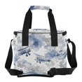 thumbnail image 2 of Insulated Cooler Bag with Multiple Pockets Lightweight Lunch Box Tote for Travel Beach Camping Office Watercolor Vintage Planes, 2 of 7