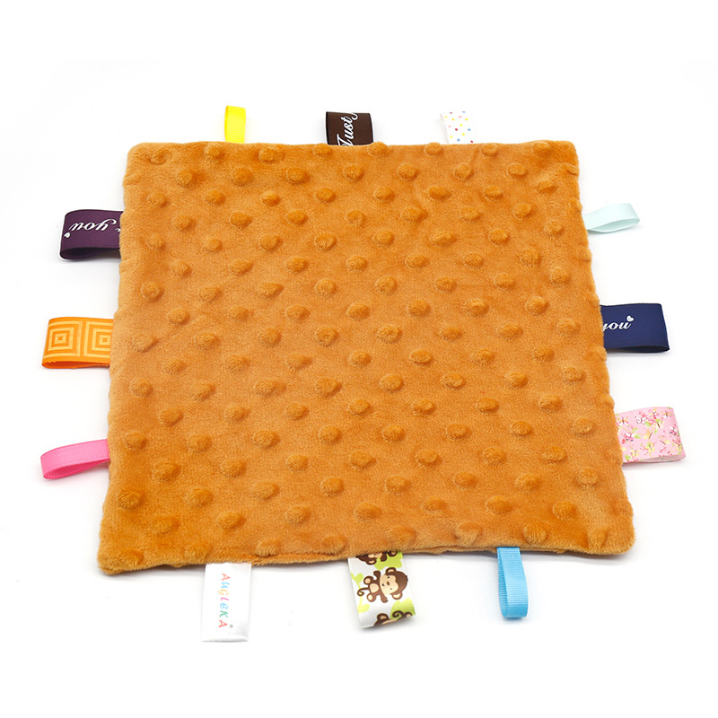 Baby Tags Security Blankets Baby Soothing Plush Blanket with Colorful