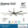 thumbnail image 4 of Xtreme H2o Outdoor Ceiling Fan In Transitional Style 13.5 Inches Tall By 84 Inches Wide-Coal Finish-Coal Blade Color Minka Aire Fans F896-84-Cl, 4 of 10