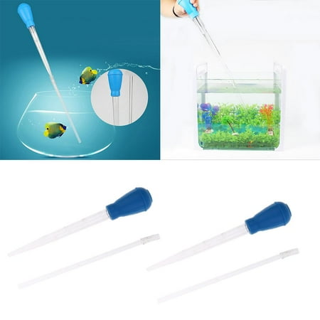 2x Helpful Aquarium Clean Pipette Dropper Fish Tank Cleaner Feeder 28.5 cm Length