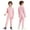 Orange Pink, variant on Unisex Kids One Piece Zip-Back Jumpsuit Special Needs Adaptive Romper Long Sleeve Plain Overalls Red 6