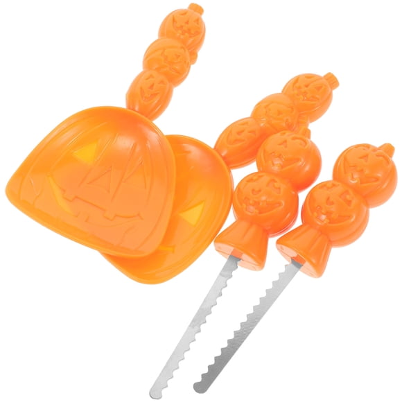 unbranded 4Pcs Pumpkin Stencils Steel Plastic for Families with Kids and Adults
