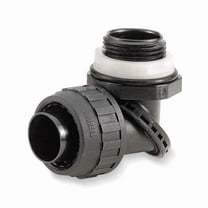 Conduit Fitting Connector, 1/2 in, Threaded, Nylon, Zinc Plated, Black ...