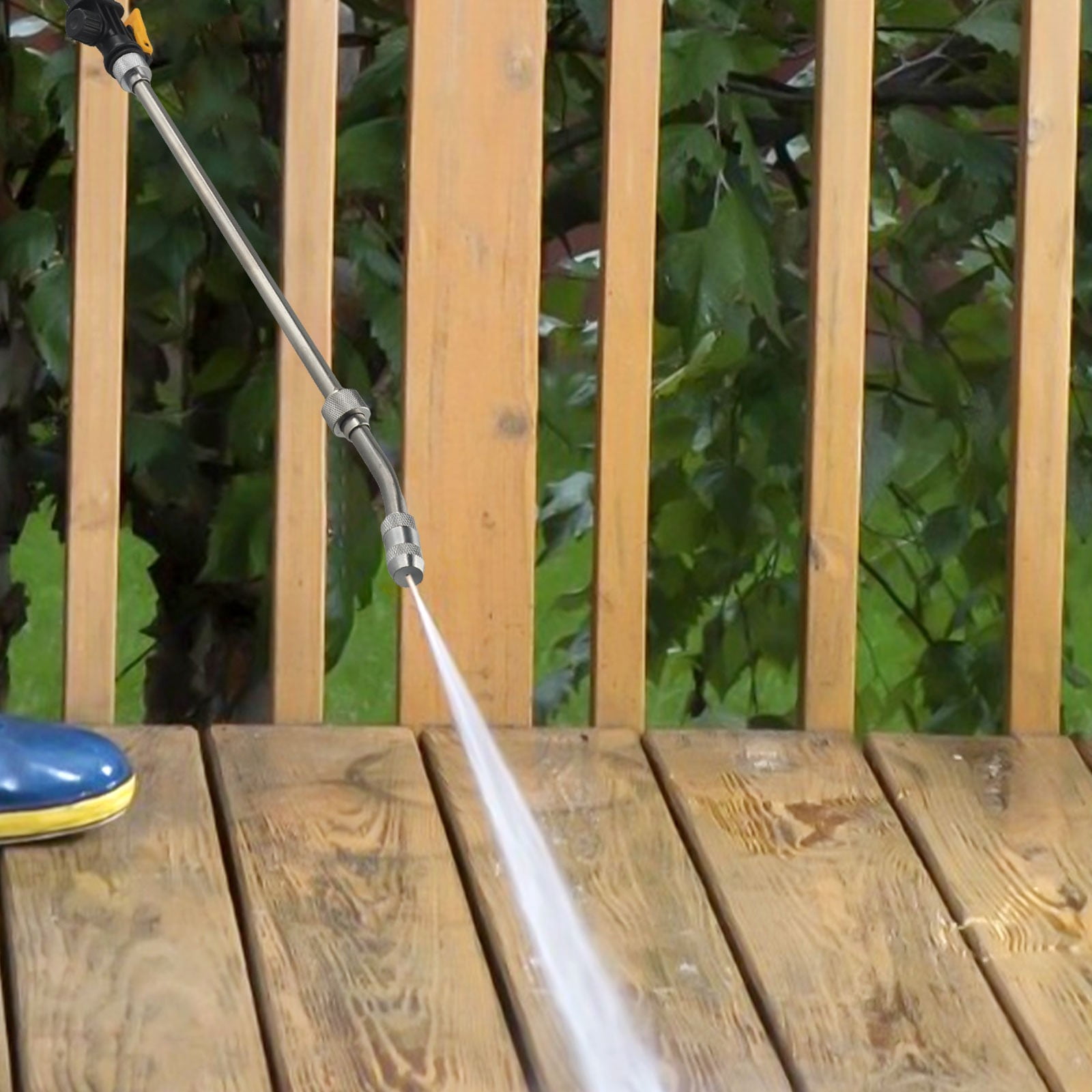 Adjustable Garden Sprayer Wand with Brass Barbs for 3/8\" 1/4\" Hose, Stainless Steel Retractable Spray Nozzle, Lockable Handle, Multi-Length Design for Car Wash, Plant Watering, Cleaning