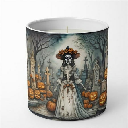 

3.25 x 3.75 x 3.25 in. La Catrina Skeleton Spooky Halloween Decorative Soy Candle