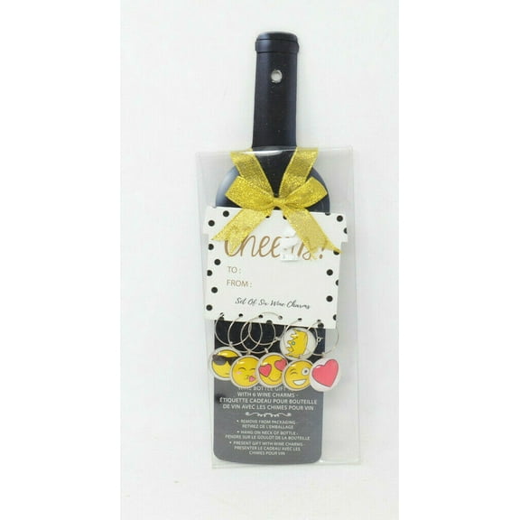 Wine Bottle Gift Tags With Set of 6 Wine Charms Each