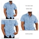 thumbnail image 5 of Camisa con Botones para Hombre, Manga Corta, Doble Bolsillo, Color Puro, Transpirable, Camisa Informal para Hombre para Fiesta de Trabajo Diaria, 5 of 6
