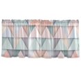 thumbnail image 7 of Yayeee Kitchen Curtains Set of 2 Light Filtering 57"x36" Over Sink Window Panels, Green Geometric, 7 of 7