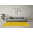thumbnail image 3 of Ahgly Company Indoor Square Solid Yellow Modern Area Rugs, 6' Square, 3 of 4