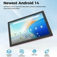 thumbnail image 3 of 10 inch Android 14 Tablet, 8GB RAM+64GB ROM 1TB Expandable Tablets, 1.8GHz Quad Core Processor Tablet, 1280*800 IPS 10'' HD Touch Screen, 2+8MP Dual Camera, 6000mAh Battery, WiFi, GPS, BT Tablet PC, 3 of 8