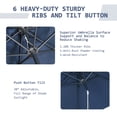 thumbnail image 6 of Autlaycil 7.5ft Outdoor Patio Umbrella with Tilt, Crank and Sturdy Ribs for Lawn, Garden, Backyard and Pool, Navy Blue, 6 of 8