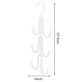 thumbnail image 6 of sunsanly Closet Storage Hanger Great Load Bearings 3 Layers 6 Hooks Anti-slip Heavy Duty Multi-use Shoulder Bag Scarf Ties Cap Necklace Hanging Organizer, 6 of 8