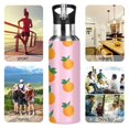 thumbnail image 7 of Yayeee 33oz Insulated Water Bottle Double Wall Stainless Steel with Flip Straw Lid, Cartoon Oranges, 7 of 7