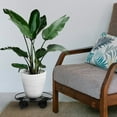 thumbnail image 4 of KAKOWELY Support de Pot de Fleurs Rond Base de Pot de Fleurs Balcon Support de Jardinière avec Roues, 8.66"X8.66"X2.36 Pouces, 4 of 5