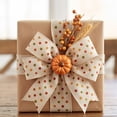 thumbnail image 6 of BBilaBu 15 Ft Fall Wired Ribbon, 2.48 Inch Wide Thanksgiving Craft Ribbon with Fall Polka Dot Print, Wired Edges for Wreath Bows, Gift Wrapping, Garlands, Centerpieces and DIY Decor, 6 of 6