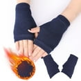 thumbnail image 2 of Women's Fingerless Warm Winter Gloves - Combed Cotton, One Size Fits Most, 2 of 2