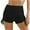 A-Black, variant on ZQUUVOU Women's High Waist Hip Stretch Short Fitness Wrinkled Drawstring Biker Shorts Yoga Shorts Black