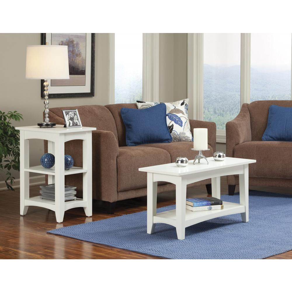 Alaterre Furniture Shaker Cottage 2-Shelf End Table