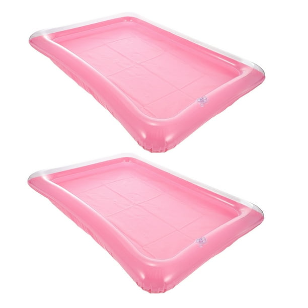 bandejas de hielo flotantes inflables para fiestas en la piscina, soporte para bebidas para piscina, bandeja flotante para barra de hielo inflable, barra para servir
