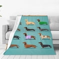 thumbnail image 3 of Dachshund Blanket for Girls Boys Women Gifts for Dachshund Lovers Dachshund Throw Blanket for Kids Adults Ultra Soft Cozy Fleece Blanket for Couch Sofa Couch Living Room Bed Camping Travel 80"x 60", 3 of 6