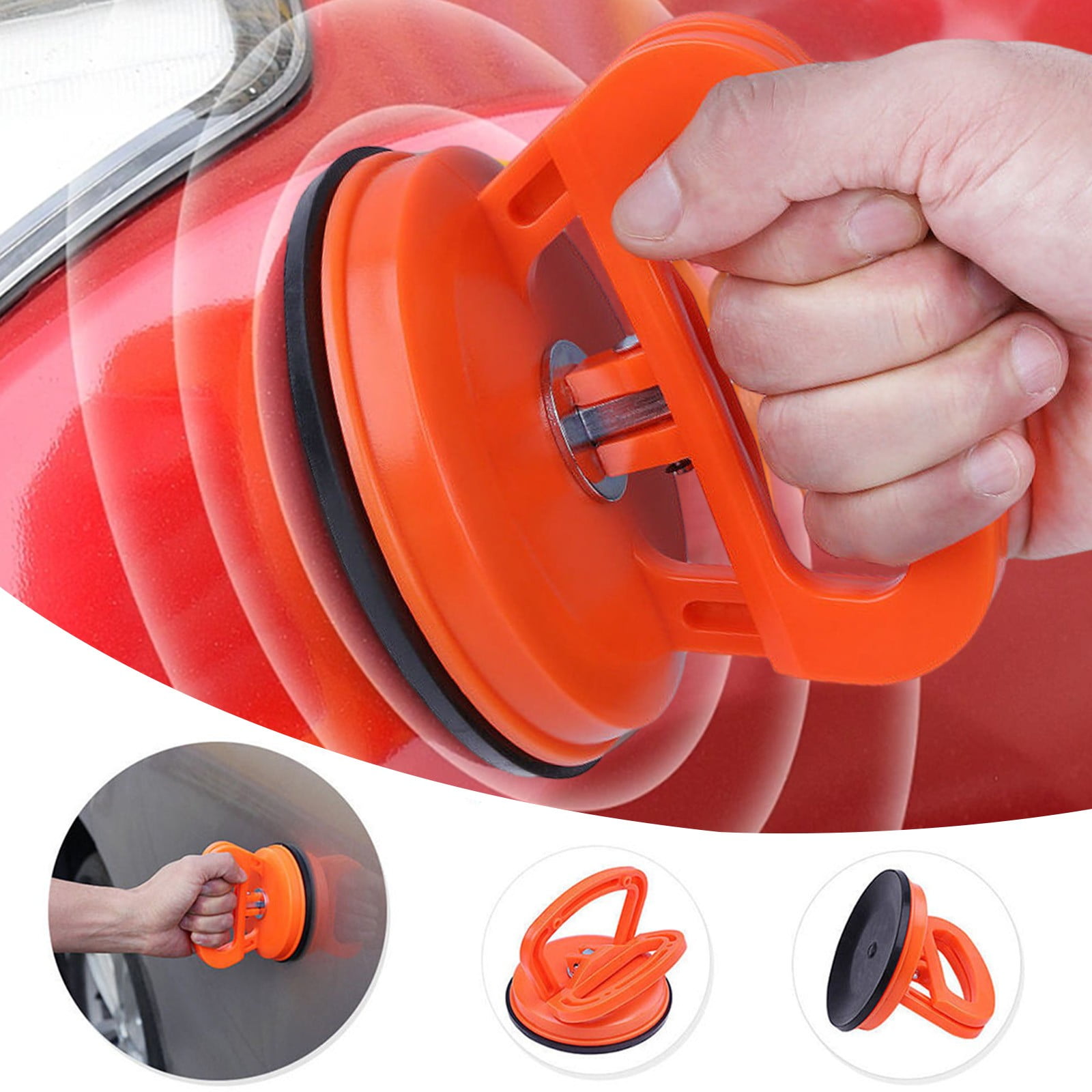 Evjurcn Car Dent Puller, 2Pcs 154/33LB Auto Small Dent Remover Powerful  Suction Cup Handle Lifter Portable Vehicle Dent Sucker Car Body Dent Repair  Tool for Glass Tiles Mirror 