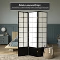 thumbnail image 2 of 6 ft. Tall Premium Japanese Design Wide Window Pane Screen - Black - 3 Panels, 2 of 6