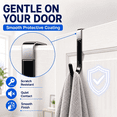 thumbnail image 4 of Over the Door Hooks for 1-3/8" Doors, Heavy Duty Steel Wall-Friendly Door Hangers, No Drill Bathroom Towel Hooks, Rust Resistant Coat Hooks for Robes, Hats & Bags, Black, 6 Pack, 4 of 8
