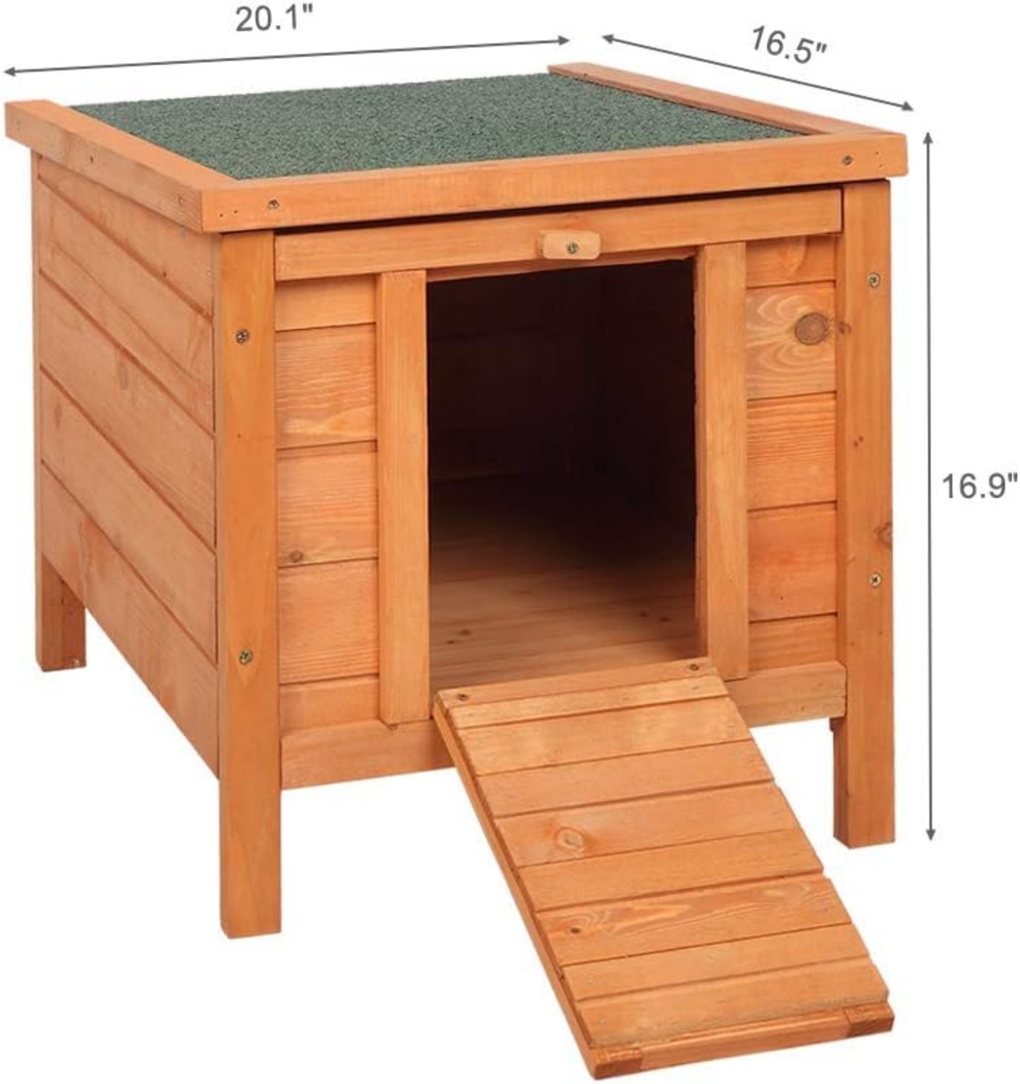 Pefilos 20" Rabbit Hutches for Outdoor, Indoor Wood Cat House Bunny Cage Small Animal Pet Cages, Orange Pefilos 20" Rabbit Hutches for Outdoor, Indoor Wood Cat House Bunny Cage Small Animal Pet Cages, Orange