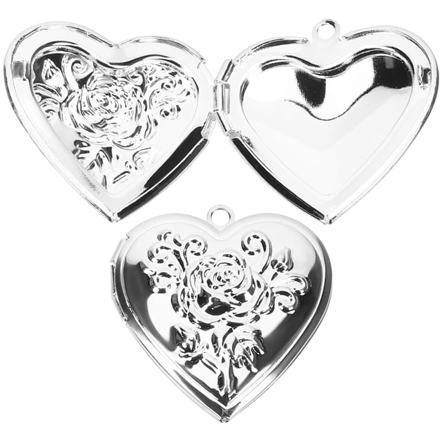2Pcs Photo Locket Memorial Picture Holder Pendant Picture Locket Photo Holder Pendant for Necklace