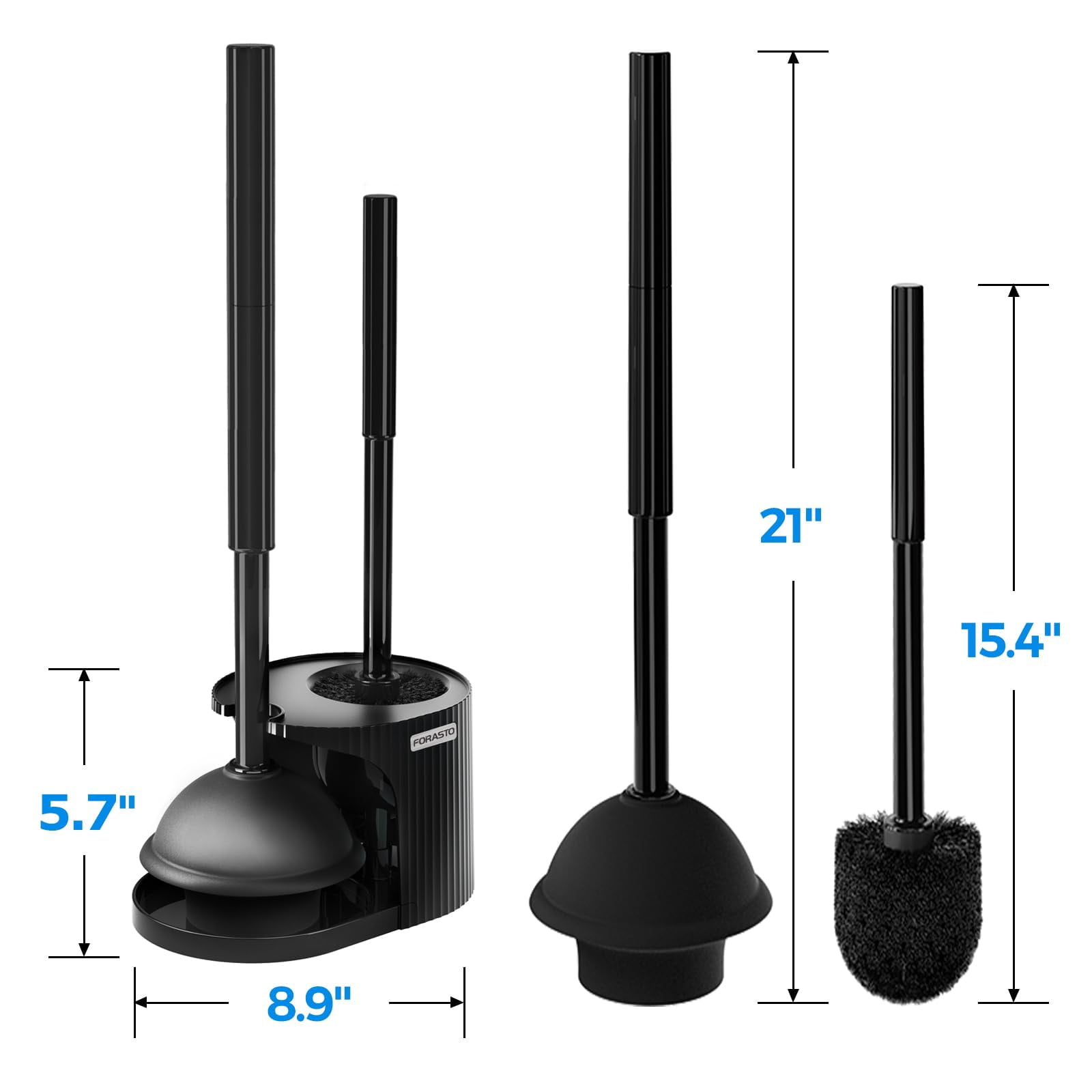 2-in-1 toilet plunger and brush set, extended handle plunger, toilet brush and plunger set, bathroom cleaning tools, toilet brush and plunger combination, cleaning brush, bathroom cleaning supplies.