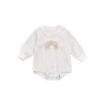 thumbnail image 1 of xiaxaixu Casual Playsuit, Rainbow Dot Pattern Long Sleeve Round Neck Romper, 1 of 8