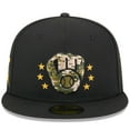 thumbnail image 2 of Men's New Era  Black Milwaukee Brewers 2024 Armed Forces Day On-Field 59FIFTY Fitted Hat, 2 of 5