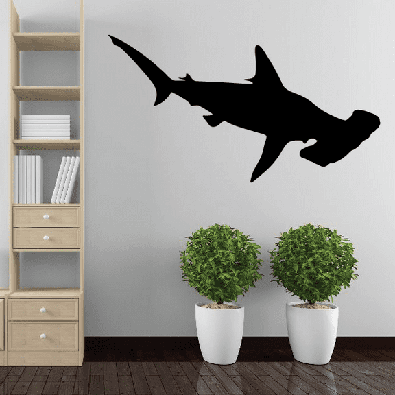 Hammerhead Shark Swimming Decal - 36 Inches