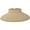 Ribbed_Beige/Brown, variant on Women's Wide Brim Roll-up Straw Hat Sun Visor Beige Brown