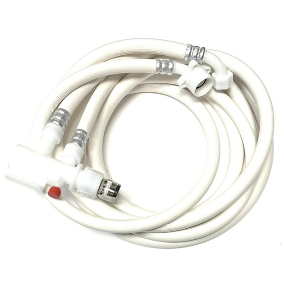 Shark Industrial 8 FT Countertop Dishwasher Fill and Drain Hose Kit with faucet adapter for all major brands