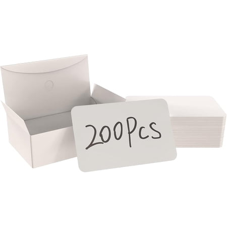 Blank Business Card White Cardstock Learning Card Gift Card 200 Count | Blank message card Blank word cards White blank card Kraft Paper Study Cards Cardstock Study Cards