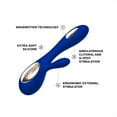 thumbnail image 3 of LELO SORAYA Wave Rabbit Sex Toy Double Stimulation Vibrating Massager Women, Midnight Blue, 3 of 6