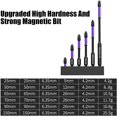 thumbnail image 2 of HUGFEGWE Upgraded High Hardness And Strong Magnetic Bit,D1 Alloy Steel Impact Resistance and Non-Slip Toothed Bits,1/4 Inch Hex Shank Cross Impact Driver Bit Set (2 Set) CJB91-12829, 2 of 7