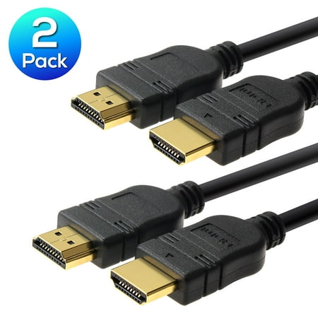 Ps3 To Computer Monitor Cable 4k hdmi cable 2.0 by Insten 2-Pack 5FT Ultra HD High Speed HDMI 2.0 Cable with Ethernet Supports 4K 3840p x 2160p for UHD 3D Smart TV Monitor HDTV PS4 PS3 Xbox One X S Bluray DVD Gold Plated Connector ()
