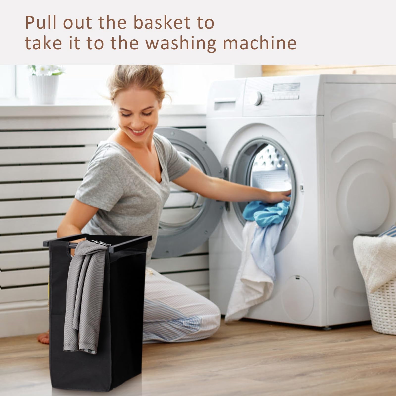 Towallmark Laundry Hamper with 2/3/4 Pull-Out Removable Bags and Top Shelf – Durable Dirty Clothes Sorter for Laundry Room, Bathroom, Bedroom, or Dorm