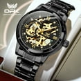 thumbnail image 5 of SHIORLAM Men's 1.57in Stainless Steel Skeleton Automatic Waterproof Mechanical Wristwatch, 5 of 8