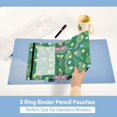thumbnail image 3 of FORMRS 2 Pack Pencil Pouch for 3 Ring Binder with Clear Window Zipper Pen Case Stationery Organizer, Green Tennis Pattern, 3 of 6