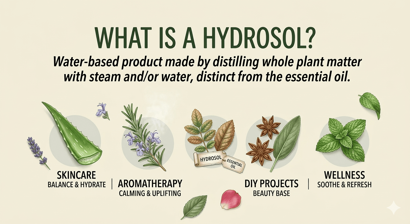Ylang Ylang Hydrosol – 32 fl oz | Pure Floral Water | White Plastic Jug with Cap | for Facial Mists, Linen Sprays, Hair Care & DIY Body Care