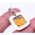 thumbnail image 2 of Bumble Bee Jasper- Indonesia 925 Sterling Silver Designer Pendant 1.33" P7835-9, Beautiful Jewelry For Woman, New Year Sale, Valentin's Day Gift, 2 of 2